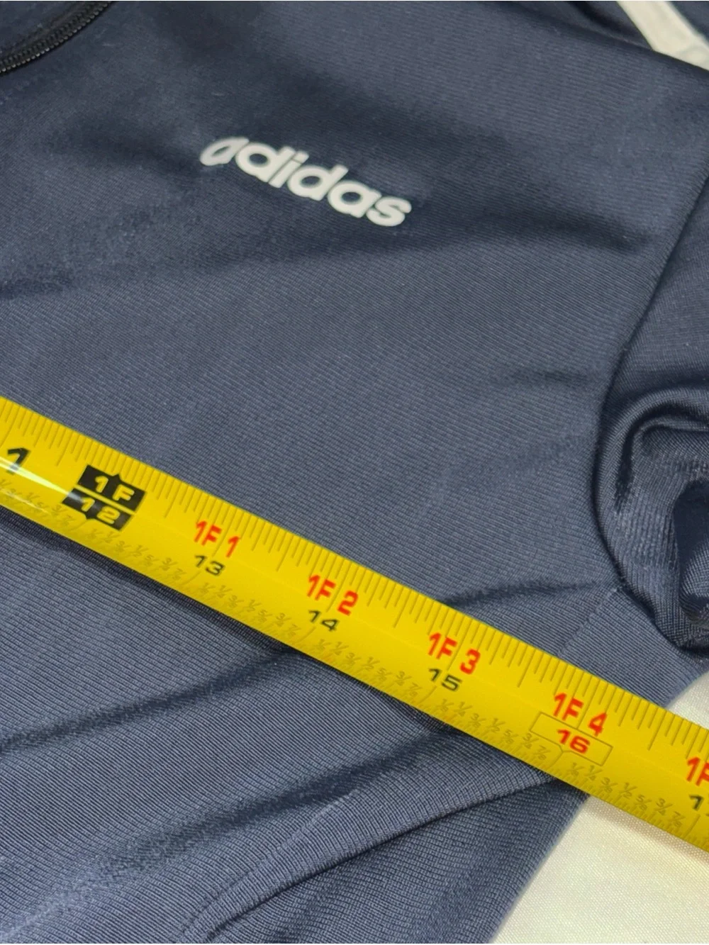 adidas Kids Navy Blue Zip-Front Track Jacket with White Logo